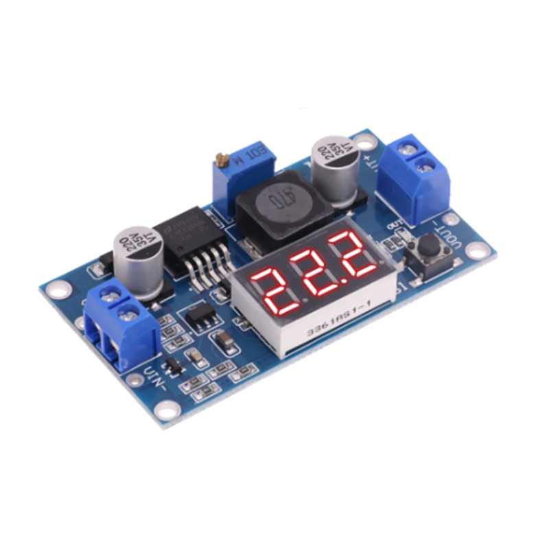 LM2596 DC convertidor reductor regulador de voltaje pantalla LED voltímetro 4,0 ~ 40 a 1,3-37V adaptador Buck fuente de alimentación ajustable