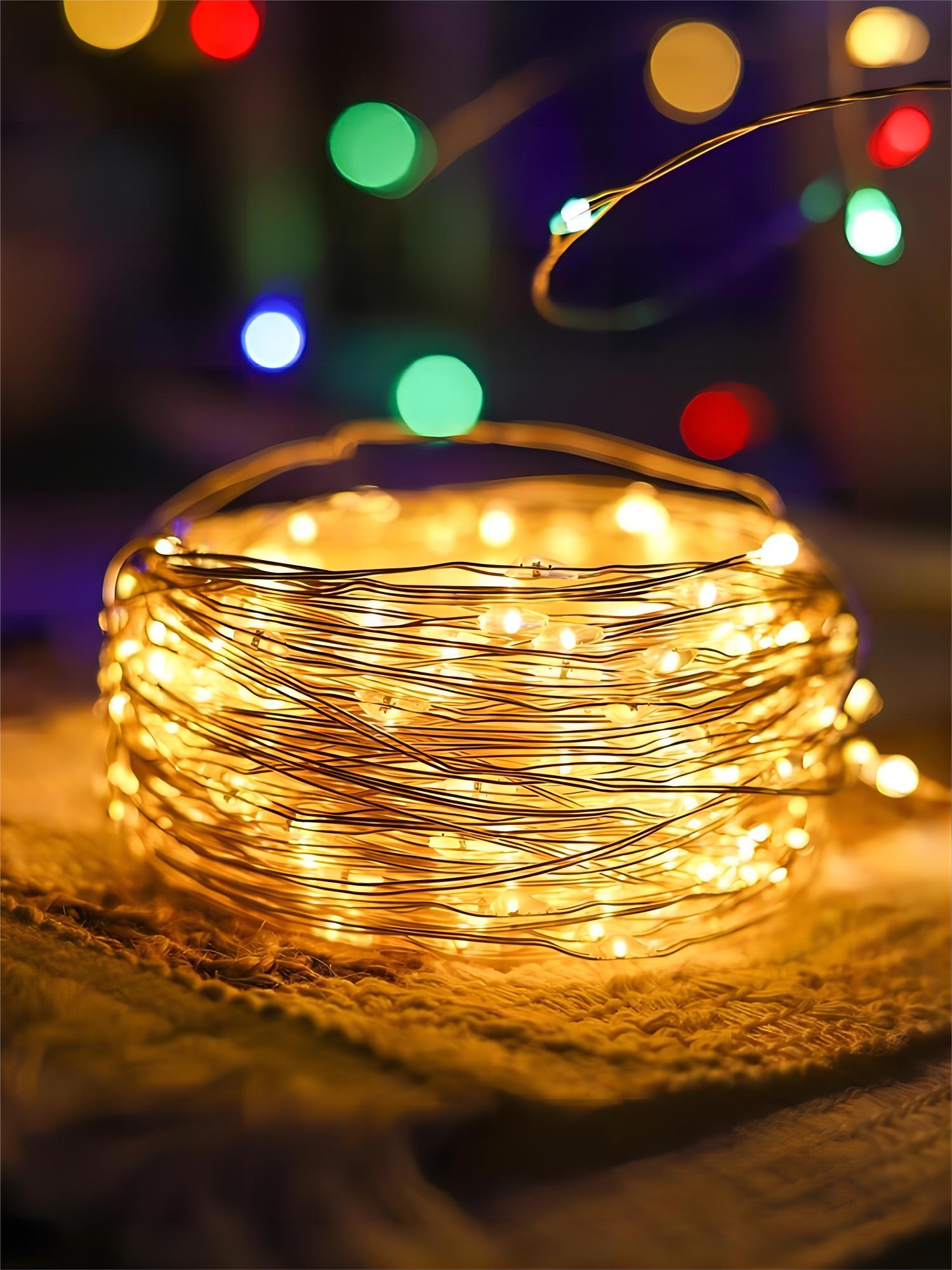 Utilisation chaude de lumière de ficelle de câblage cuivre du blanc 5M 50LED pour la décoration
