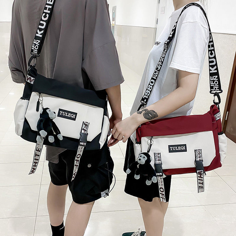 Sac messager japonais pour hommes, sacs à main de grande capacité, initié, décontracté, étudiant, sac en toile, nylon, sacs à bandoulière d'outillage, mode