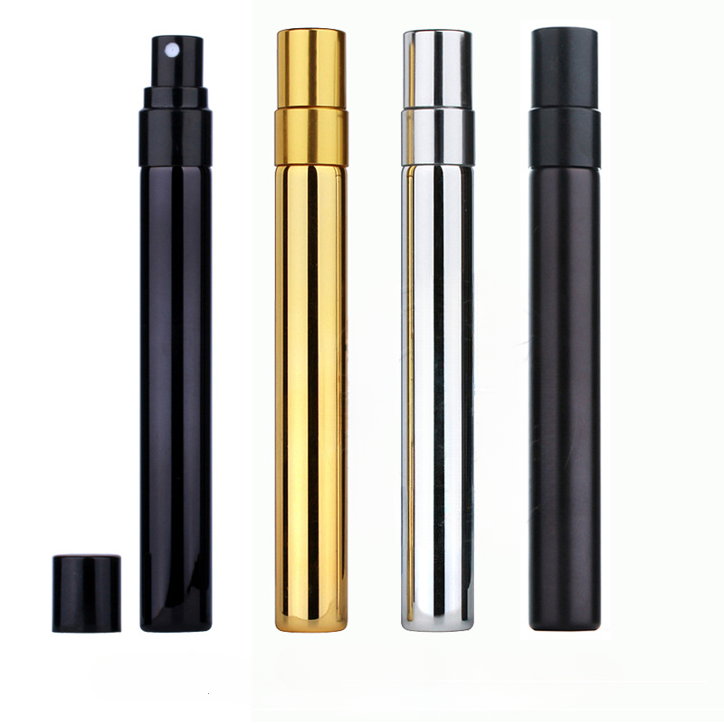 Mini botella de Perfume de vidrio portátil de 10ML, botella pulverizadora de Perfumes de bolsillo pequeño, Mini botella rellenable de Perfume, botellas de Perfume de vidrio