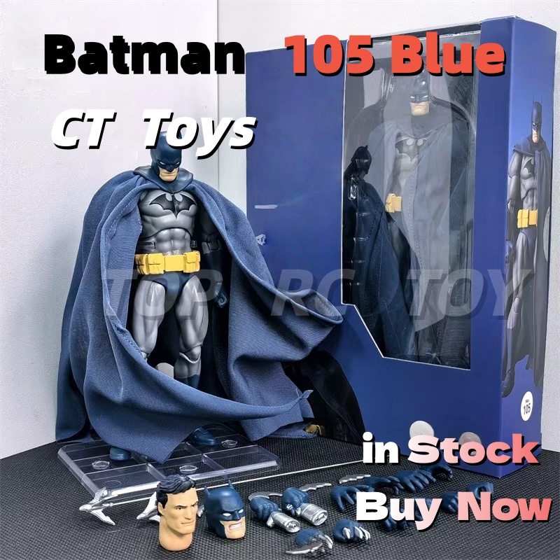 Figurka akcji Batman Mafex 126 Blue od CT Toys, skala 1/6, DC Batman SHF, figurka kolekcjonerska anime dla dzieci i kolekcjonerów, prezent na Boże Narodzenie