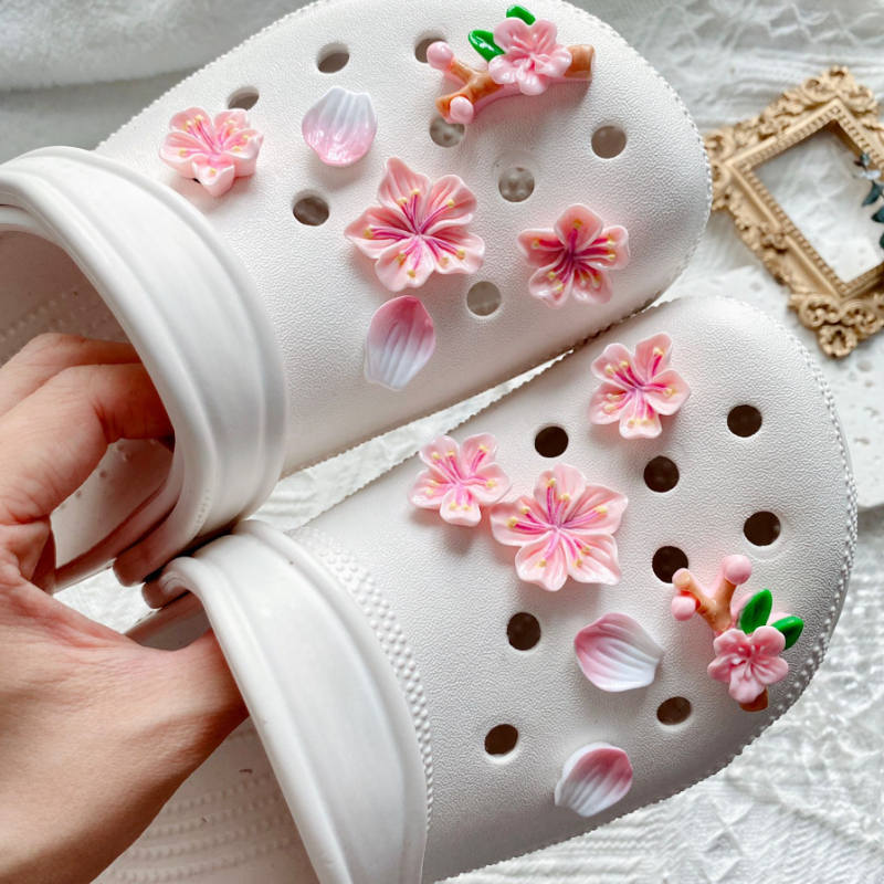 Jimat Sepatu Fashion Baru untuk Cabang Kreatif dan Bunga Bakiak Gesper Sepatu Dekorasi Aksesori Sepatu Lucu untuk Hadiah Anak Perempuan