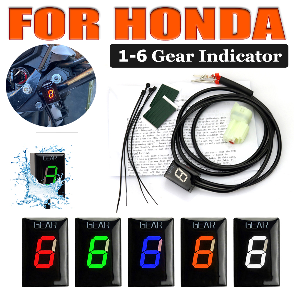 Indicatore di visualizzazione dell'ingranaggio per Honda NC700 XL CTX700 CB1100 VT400 CB400SF CBR650F CB650F moto 1-6 livello Ecu spina velocità di montaggio