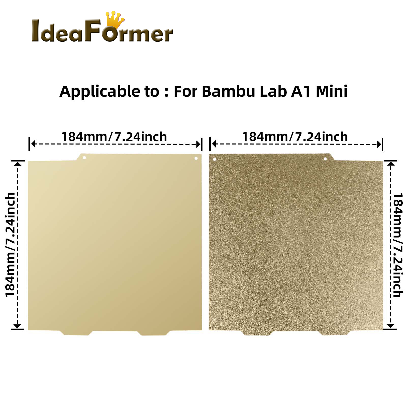 Bamu Lab A1 Mini Bouwplaat Dubbelzijdig Glad H 1H Peo Pei Bed Lente Staal Pei Getextureerde Plaat 184X184 Voor Bambulabs Bed
