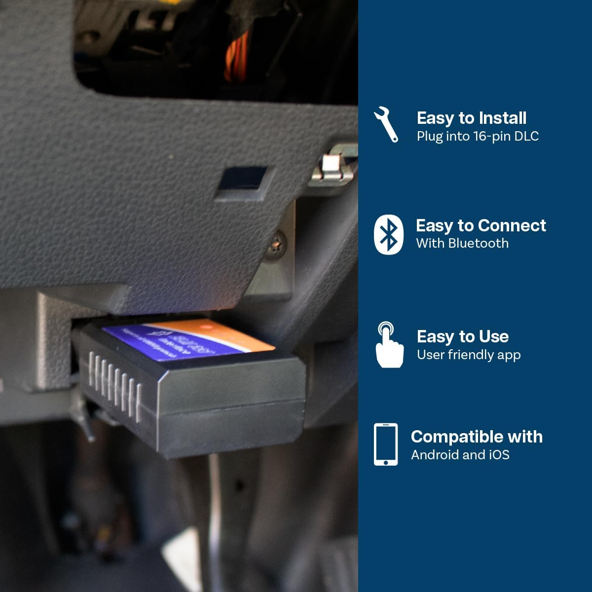 Elm327 obd2 leitor de código scanner bluetooth detector de falhas de carro ferramenta de reparo de diagnóstico automático
