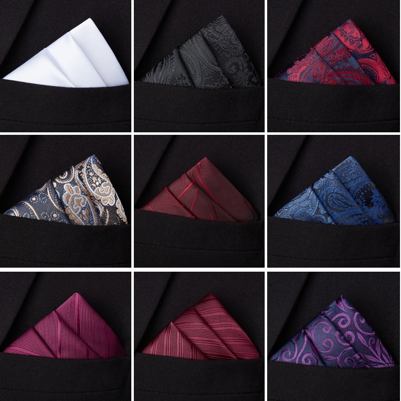 Lenço de tecido quadrado de bolso terno masculino bandana acessórios terno de negócios lenço de peito lenço japonês kdj01