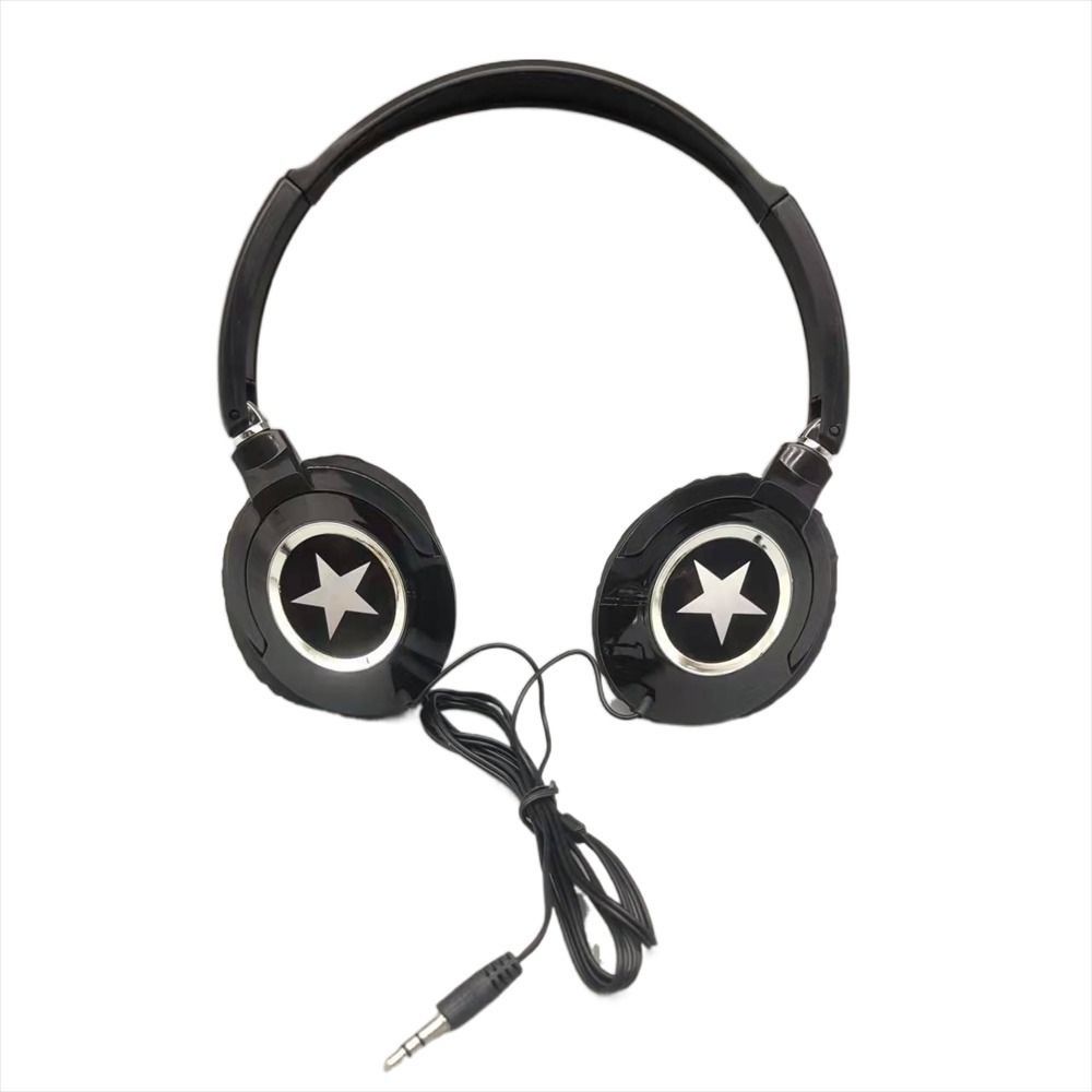 Som Com Fio Fones De Ouvido, Over Ear Headset, Bass HiFi Sound, Música Estéreo, Flexível, Fones De Ouvido Ajustáveis para PC, Celular
