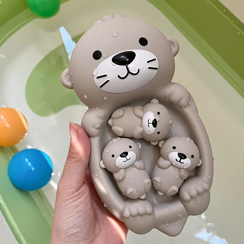Baño para niños, nutria de animales flotante, juguete de agua flotante sellado, juguetes de baño para bebé, juguete de piscina, juguete cómodo, pato de baño para bebé
