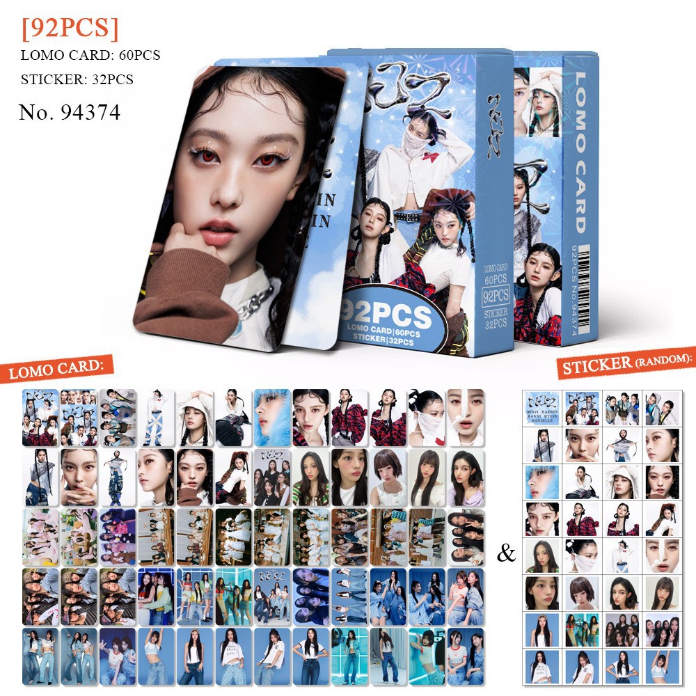 92 stuks NewJeans Limited Edition LOMO dubbelzijdige fotokaarten K-pop Album Merch