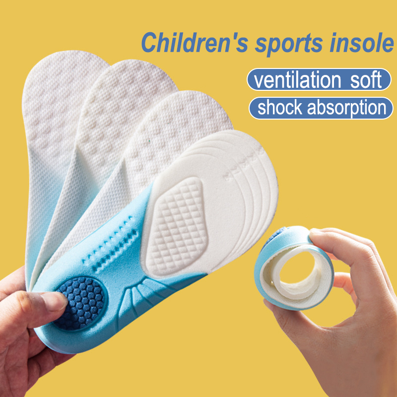 Plantillas de espuma viscoelástica para niños, transpirables, absorbentes de golpes, almohadillas para zapatos, desodorización ligera, plantilla deportiva para niños