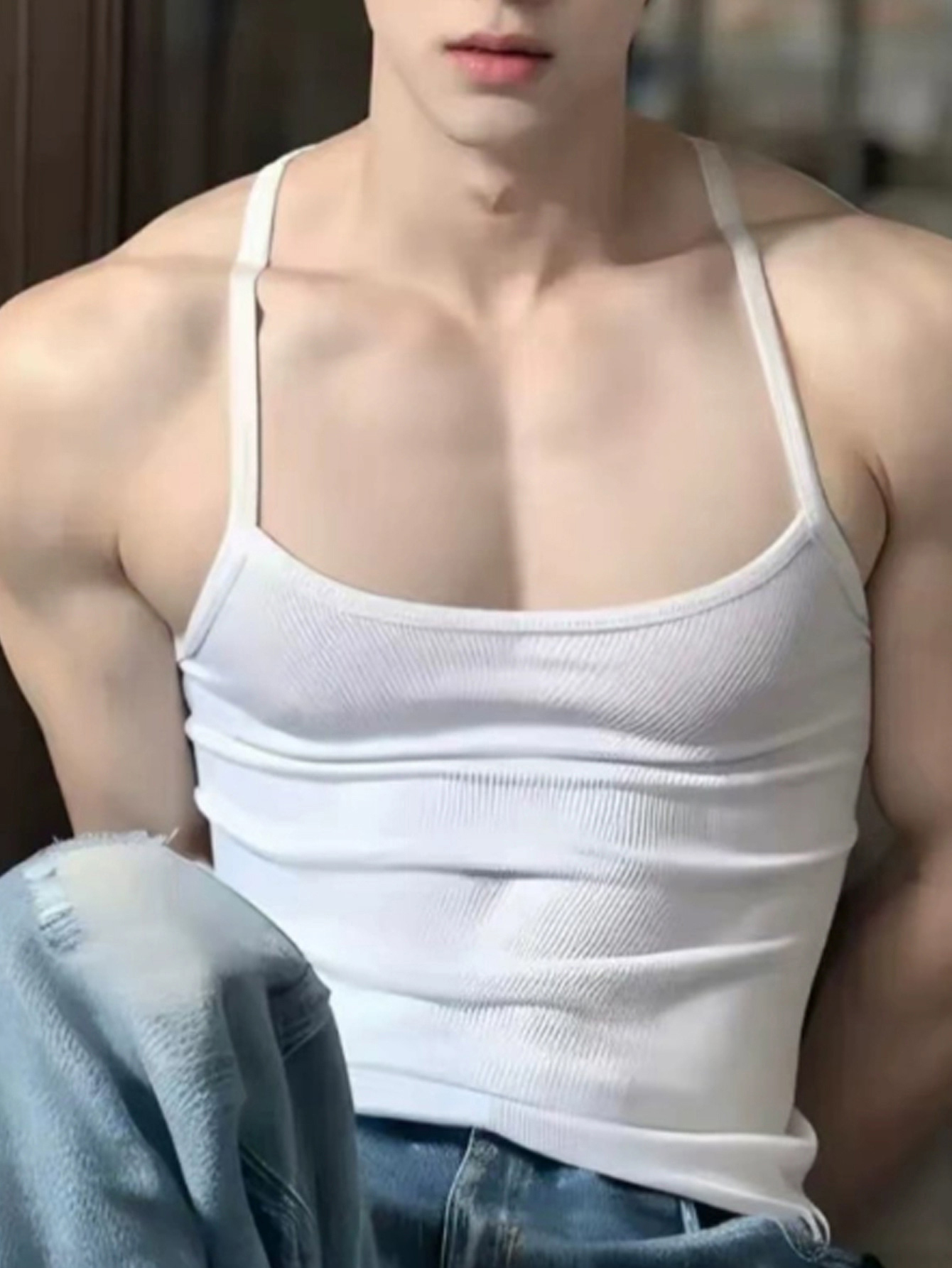 Letnia koszulka męska z krótkim rękawem na rok 2026, modna i uniwersalna, odzież wierzchnia męska, top, tank top.
