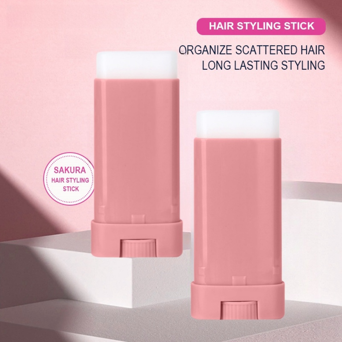 Sakura-Wachs-Stylingriegel, 15 g, langanhaltender, natürlicher, flauschiger Haarglanz für Männer und Frauen