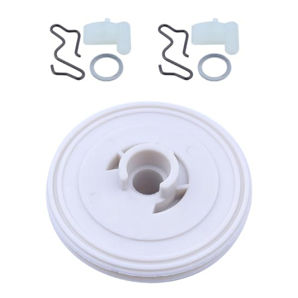 Suku Cadang Pengganti Kit Perbaikan Rakitan Starter Set Suku Cadang Pengganti Kit Starter Recoil Putih Pemasangan Mudah