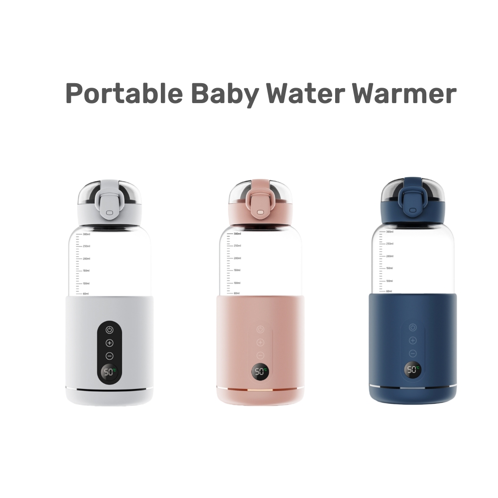 Aquecedor de garrafa elétrico portátil para leite de bebê recarregável usb controle de temperatura preciso e display aquecedor de garrafa de bebê sem fio