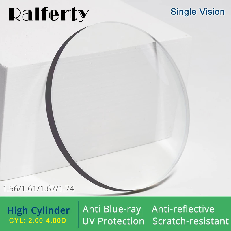 Ralferty (высокий цилиндр) 1,56 1,61 1,67 оптические линзы анти-синий свет по рецепту очки линзы глаза прозрачный диоптрий Lentes