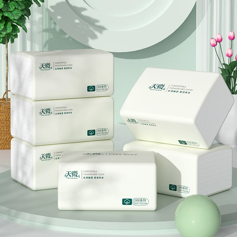 30 paquetes de estuche completo de 200 hojas de papel higiénico, servilletas de registro al por mayor, papel tisú Facial en relieve, toallas de papel para el hogar