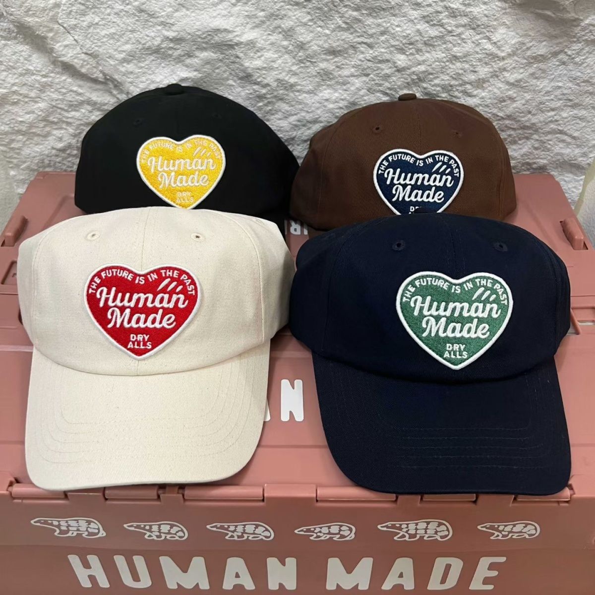Czapka z daszkiem Human Made 2026, nowa aplikacja z haftowanym sercem, vintage japoński styl, zakrzywiony daszek, czapka baseballowa, modna czapka z daszkiem dla par, unisex.
