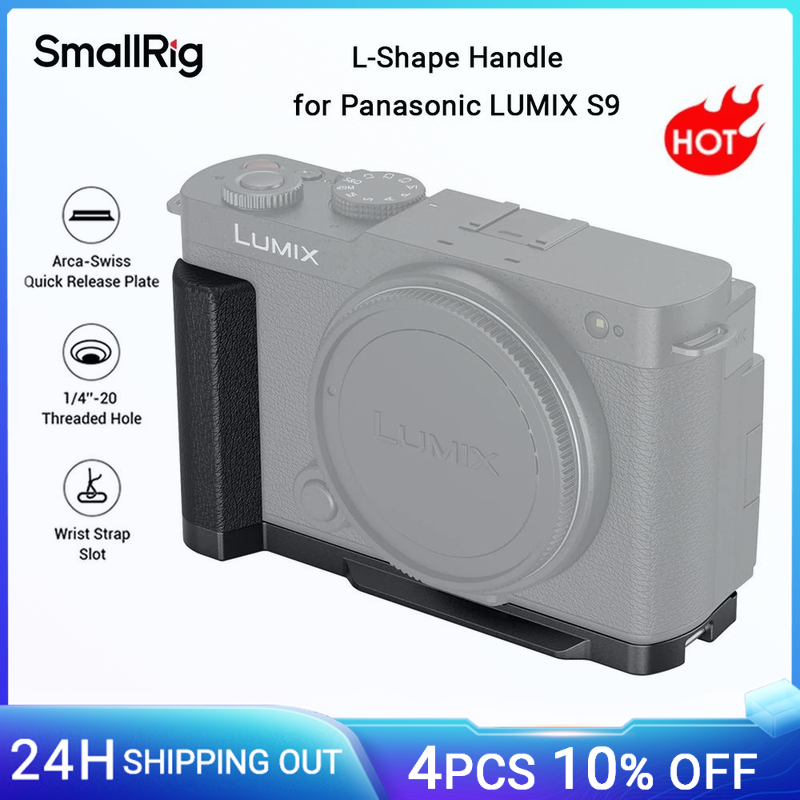 Smallrig Lumix S9 L-Vormige Handgreep Voor Panasonic Lumix S9, W Arca-Zwitserse Snelontgrendelingsplaat Voor Het Monteren Van Arca-Type Statieven-4517