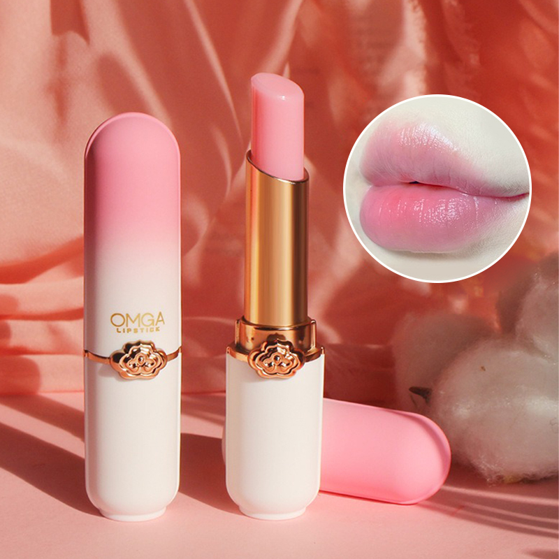 Pfirsichfarbener Lippenstift mit Farbwechsel, Antihaft-Cup-Gelee-Lippenstift, feuchtigkeitsspendend, feuchtigkeitsspendend, Farbwechsel-Lippenbalsam, warmer Lippenbalsam