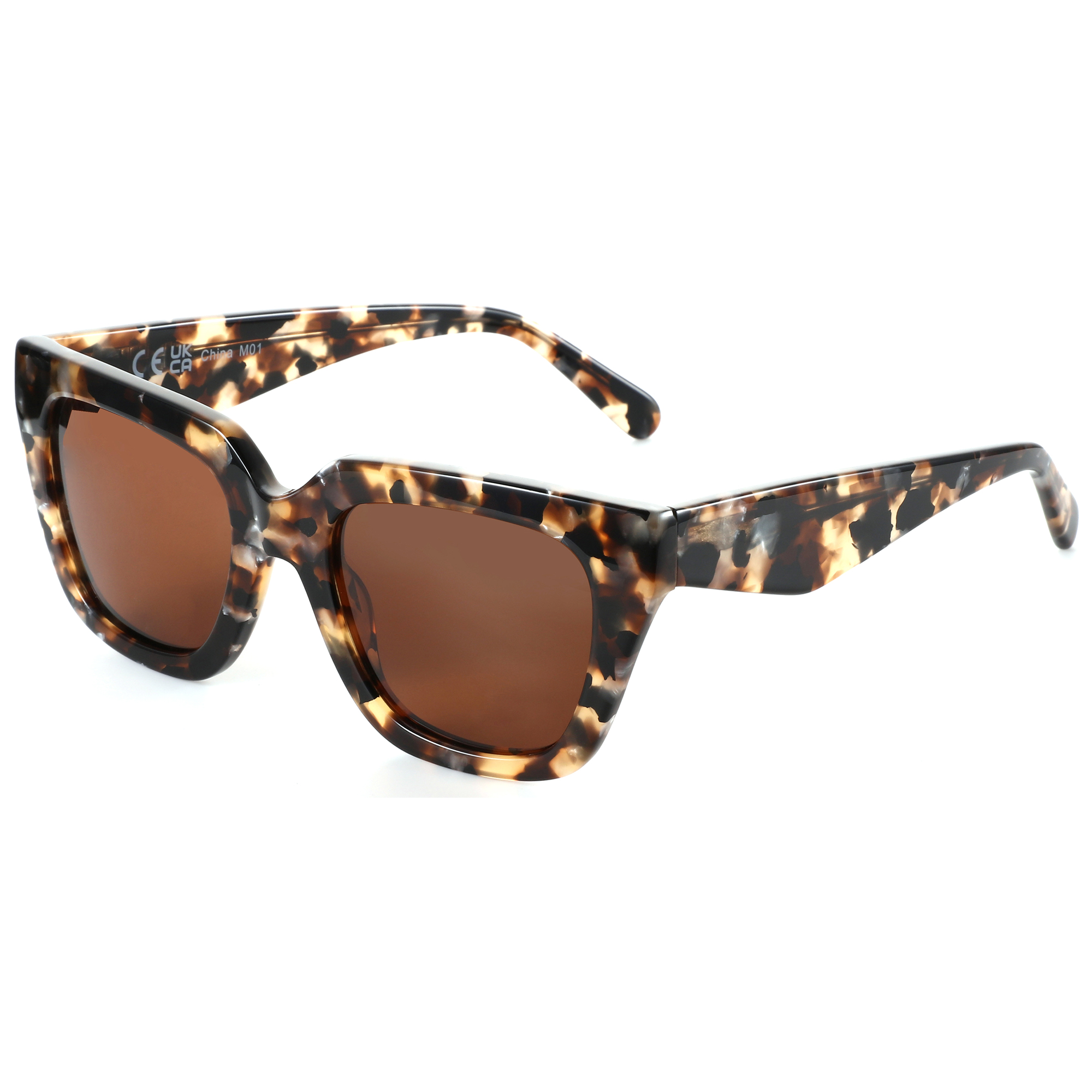 ZENOTTIC Gafas de sol polarizadas para mujer a la moda: gafas de sol cuadradas de diseño - Gafas de sol retro para vacaciones con protección UV400