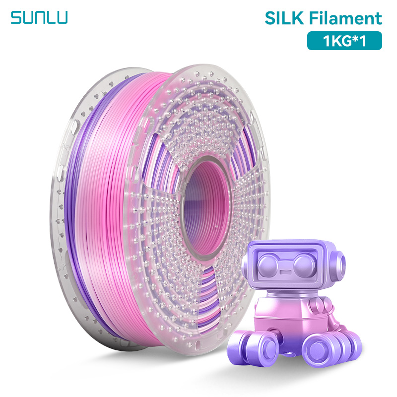 SUNLU 1 кг шелковая/двойная/трехцветная/радужная нить для 3D-принтера 1,75 мм, 1000 г, катушка (2,2 фунта), аккуратно нить, подходит для большинства принтеров FDM