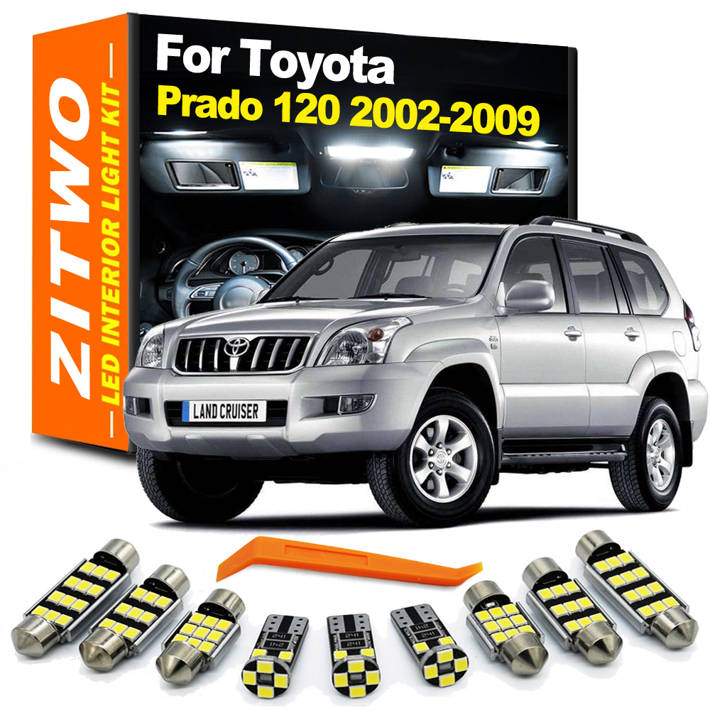 ZITWO 17 Pz Completo HA CONDOTTO LA Lampadina Lettura Interna Porta Luce Kit Per Toyota Prado 120 LC120 2002 2003 2004 2005 2006 2007 2008 2009