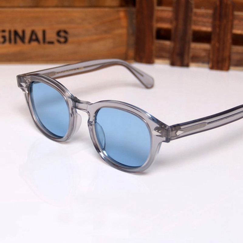 Lemtosh Sonnenbrille Mann Johnny Depp Polarisierte Sonnenbrille Blaue Linse Frau Luxus Marke Vintage Acetat Rahmen Fahrer Schatten