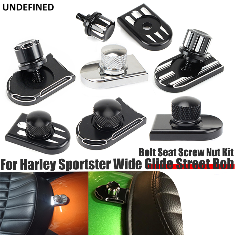 Viti per bullone sedile posteriore moto per Harley Sportster XL 883 1200 Dyna Street Bob Softail Fatboy Touring Road King Electra Glide