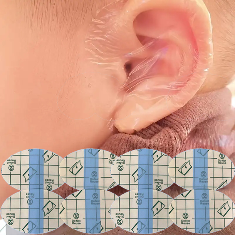 20/60/100 pçs adesivos de orelha descartáveis do bebê proteção do chuveiro capas de ouvido à prova dwaterproof água crianças shampoo proteção de ouvido capa cuidados com o bebê