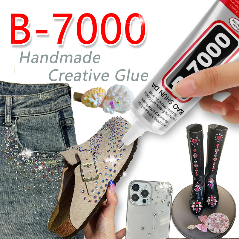 Colle B7000, colle pour écran de téléphone portable, convient pour les bijoux, les modèles de construction, les fleurs séchées, les tissus, l'artisanat en général, colle douce créative, conception anti-blocage 110ml