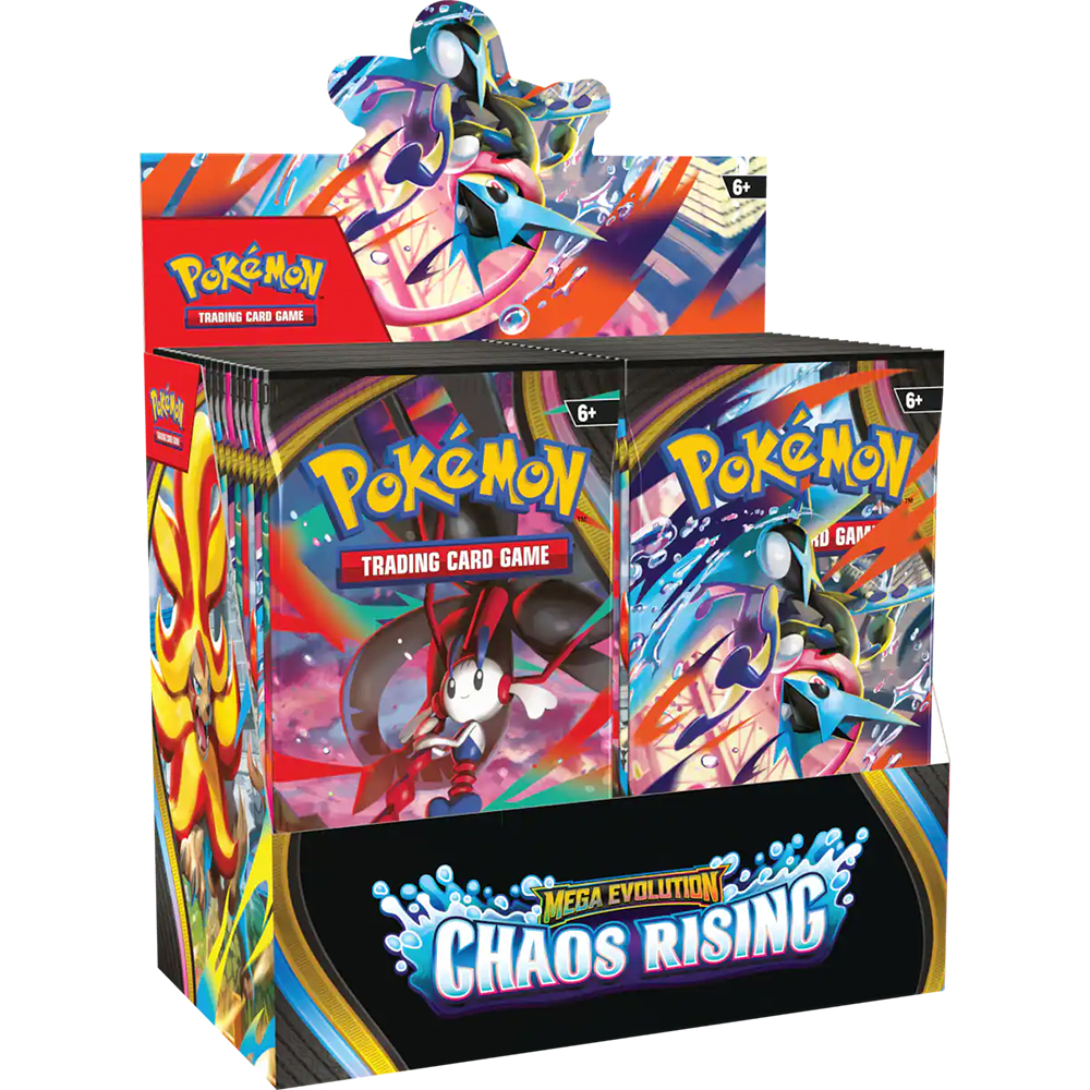 Caixa de Booster Pokémon Cards Chaos Rising com 36 Pacotes e 360 Cartas, Jogo de Cartas Colecionáveis em Inglês para Crianças