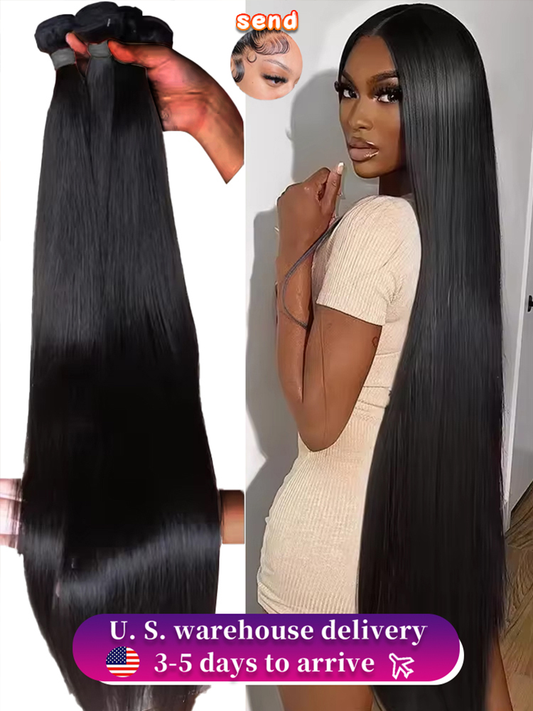 40 50 Inch Bone Straight Menselijk Haar Bundels Ruw Haar Bundels 100% Human Hair Extensions Brazilian Weave 3 4 bundels Snelle Verzending