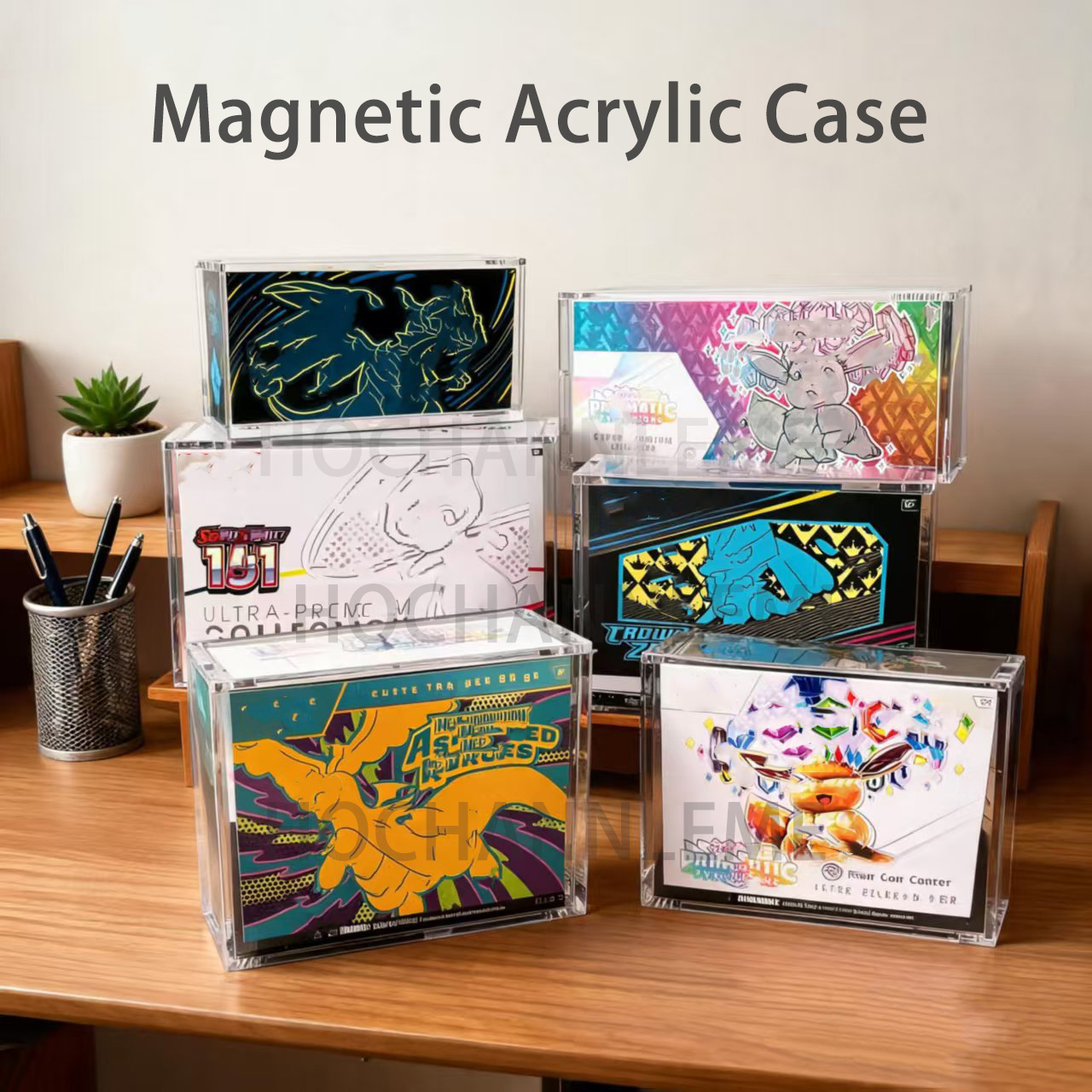 DISPLAY BOX For POKE Acrylic Dust-Proof Booster Show Case ETB Protection Poke Box Protector Transparent Plastic Acrylic Case