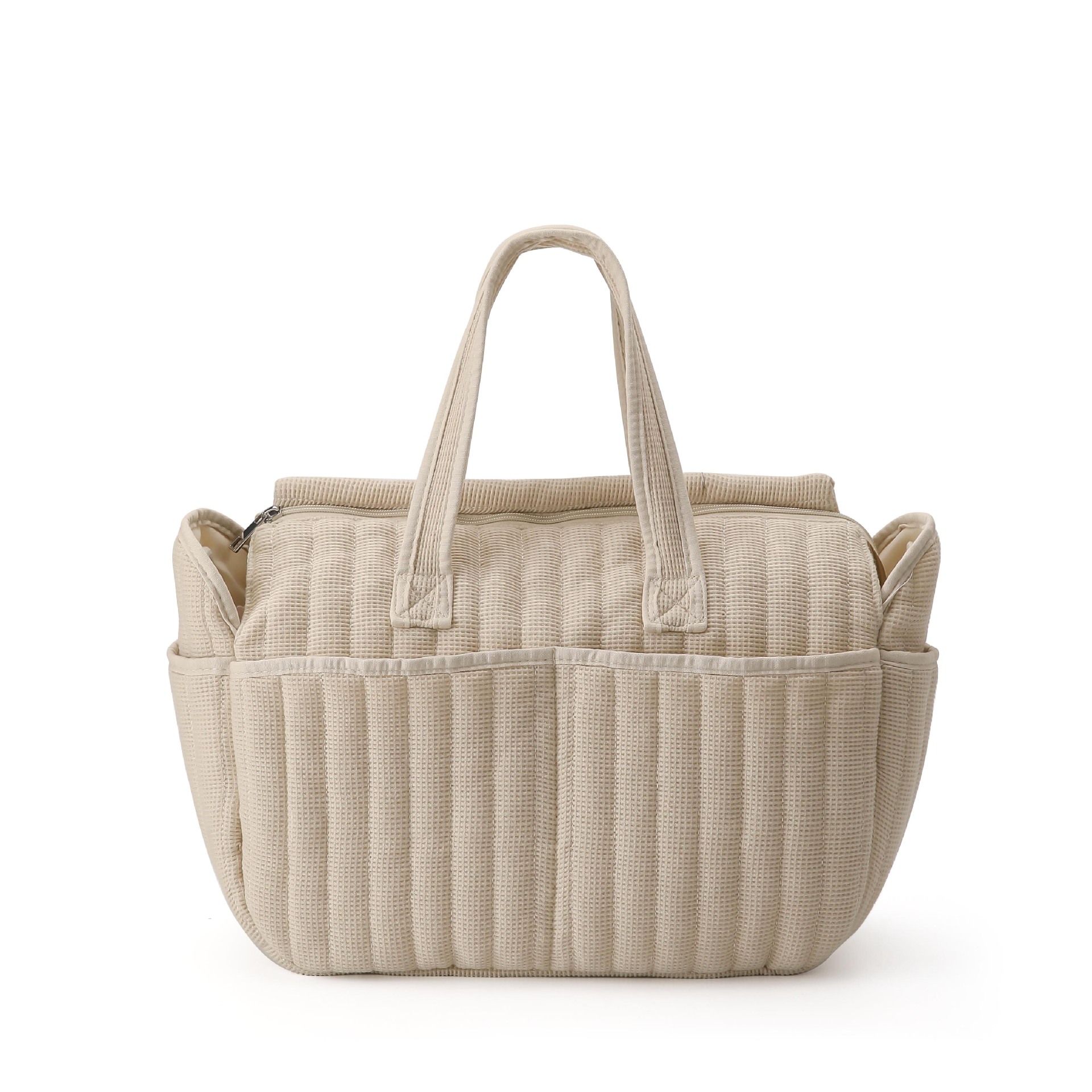 Saco de fraldas sólido moda impermeável multi-funcional mochila de fraldas saco de troca de enfermagem para o bebê grande saco elegante