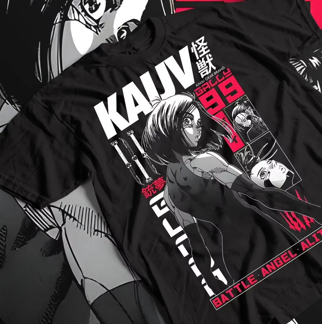 Anime Battle Angel Alita Grafika Koszulka 100% Bawełna Męska 2026 Nowa Wiosna Lato Koszulki Damskie Harajuku Unisex Krótki Rękaw T-shirt