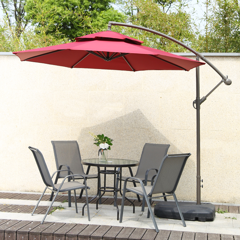 Hochwertiger 3 m großer Sonnenschirm für den Außenbereich, Garten, Terrasse, Sonnenschutz, Bananenform, freitragender Hof, Bananenschirme