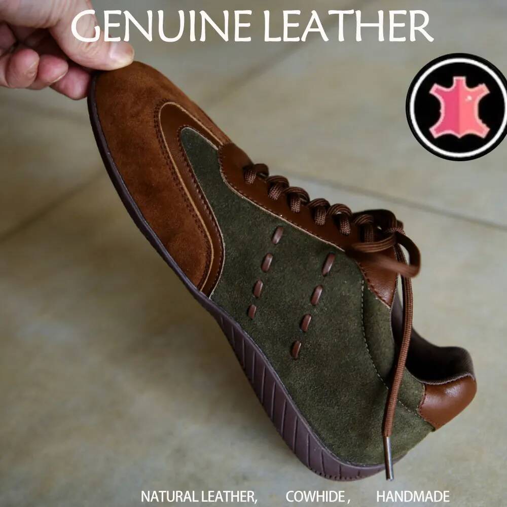 Chaussures de sport vintage allemandes en cuir véritable pour femmes, chaussures de course pour femmes, chaussures de tennis d'extérieur, baskets à lacets