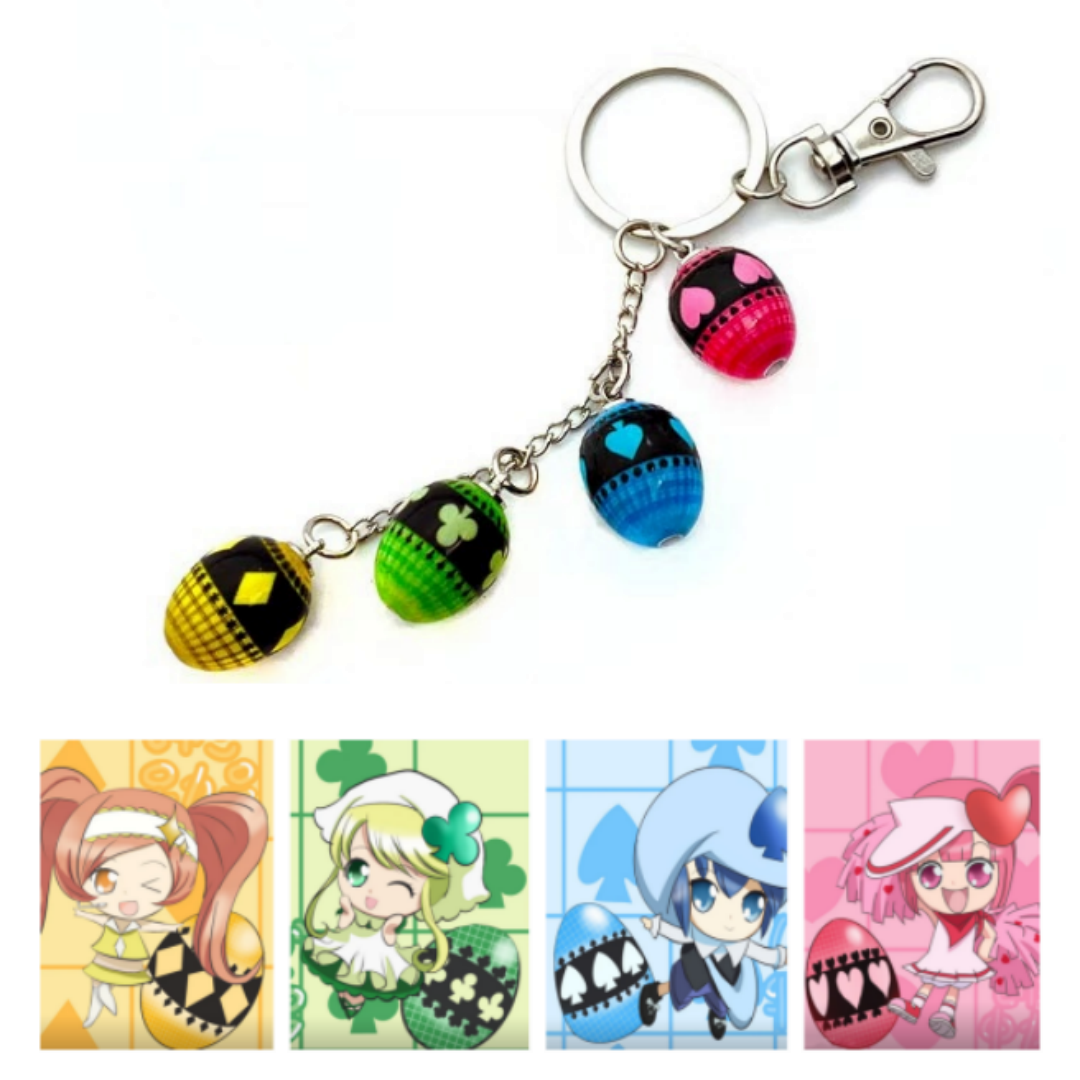 Anime Shugo Chara Jajka z Charmsami Amulet Miki Ran Suu Dia Cosplay Brelok Kawaii Zawieszka do Torby Ozdoba Rekwizyty