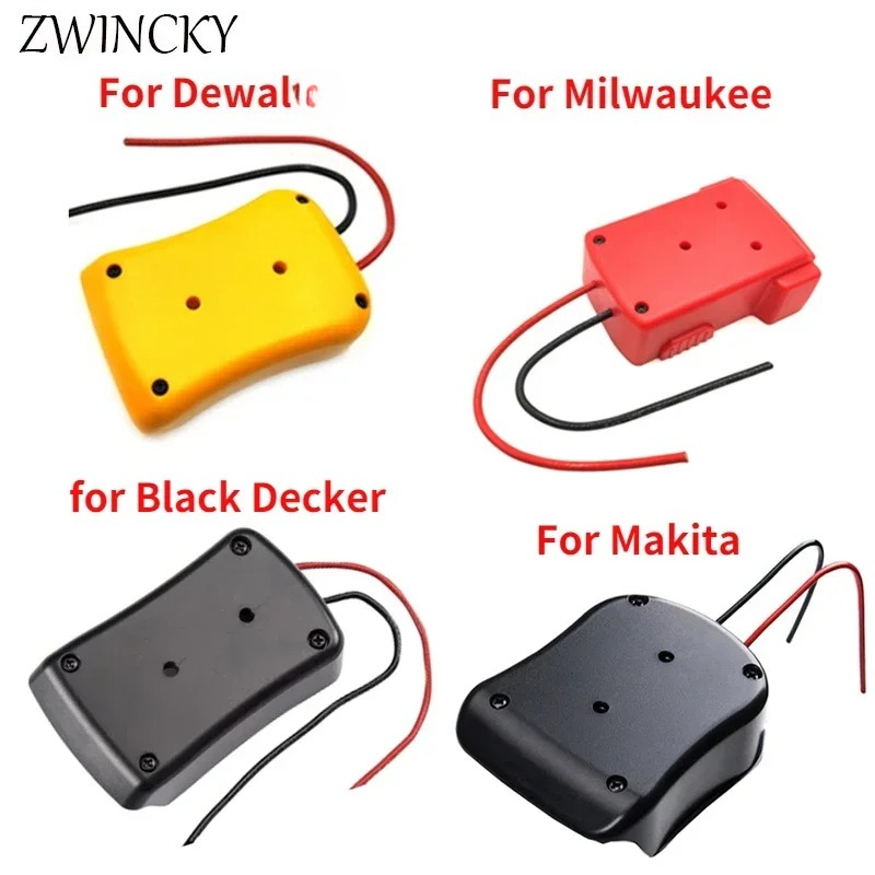 Battery Adapters For Makita/Bosch/Milwaukee/Dewaltt/Black&Decker/Ryobi,18V Power Connector DIY Adapter Dock Holder 14 Awg Wires