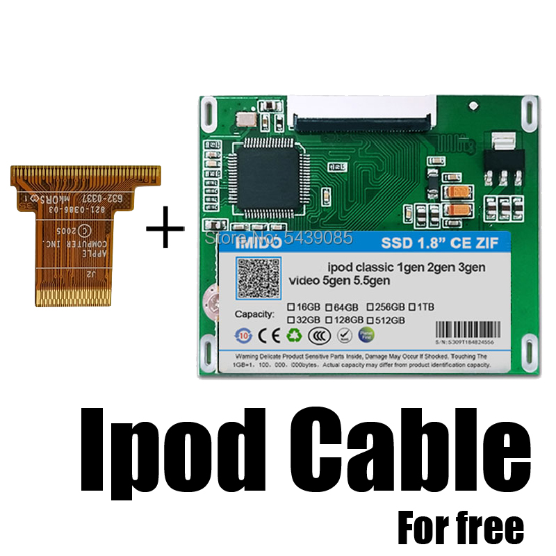 Ipod klasik SSD 128gb kompatibel dengan Ipod Video Gen5/Ipod klasik generasi ke-6 ke-7 pabrik langsung diambil toko disko Duro Solido