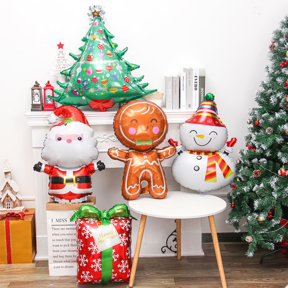 Boneco de neve papai noel balões de folha de natal feliz natal decorações para casa 2023 enfeites de natal natal navidad ano novo 2024