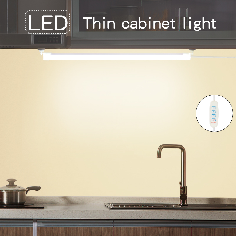 LED Under Cabinet Lighting USB Lamp Plug Dimmable 3 Color Changes LED Night Light Kitchen Bedroom Lighting With Magnetic Strip