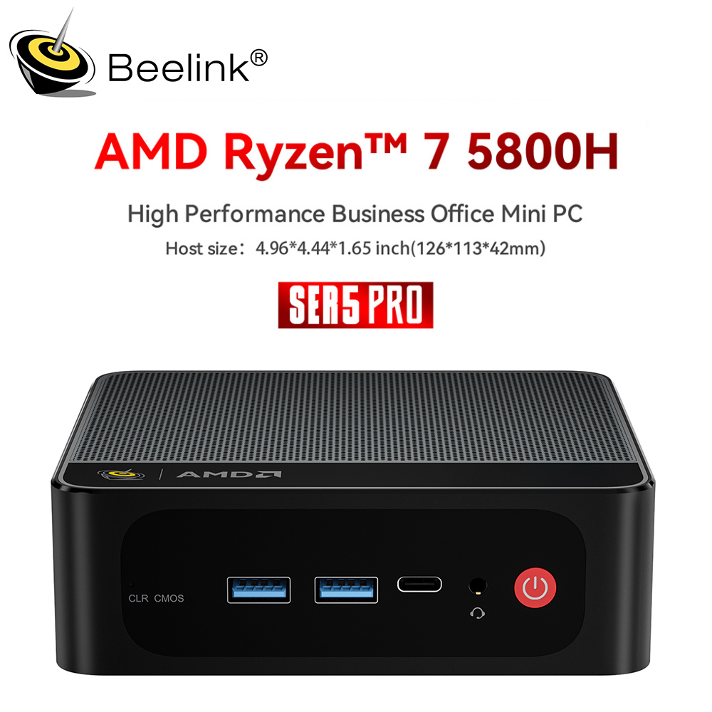 Beelink Ser5 Proryzen 7 5800H Mini Pc Amd Ddr4 16Gb Ram 500Gb Ssd Ser5 Max 5800H Wifi6 4K Hd Desktop Computer Vs Ser5 Pro 5700u