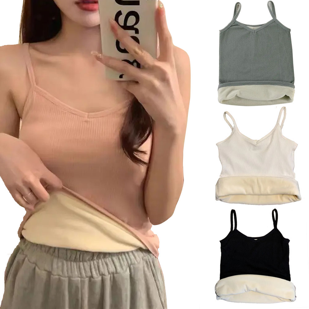Sous-vêtements chauds monochromes pour femmes, T-shirt d'hiver, Vêtements de nuit décontractés thermiques, Velours fin, artificiel asticité sexy, Document féminin