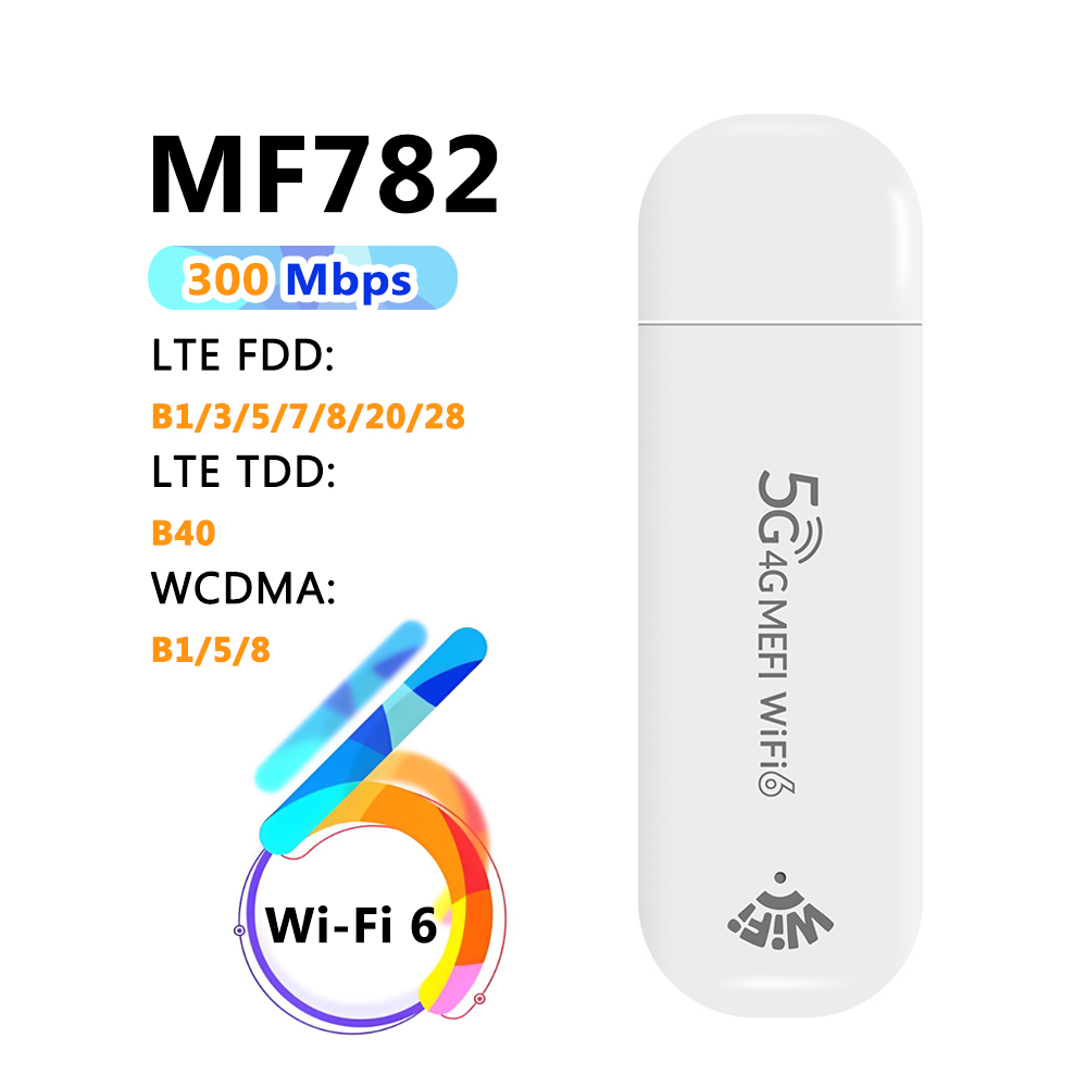 TIANJIE MF782D Wi-Fi 6 USB-модем Портативная мобильная точка доступа Wi-Fi, 3 антенны MIMO Technology Wi-Fi-маршрутизатор, SIM-маршрутизатор глобального диапазона