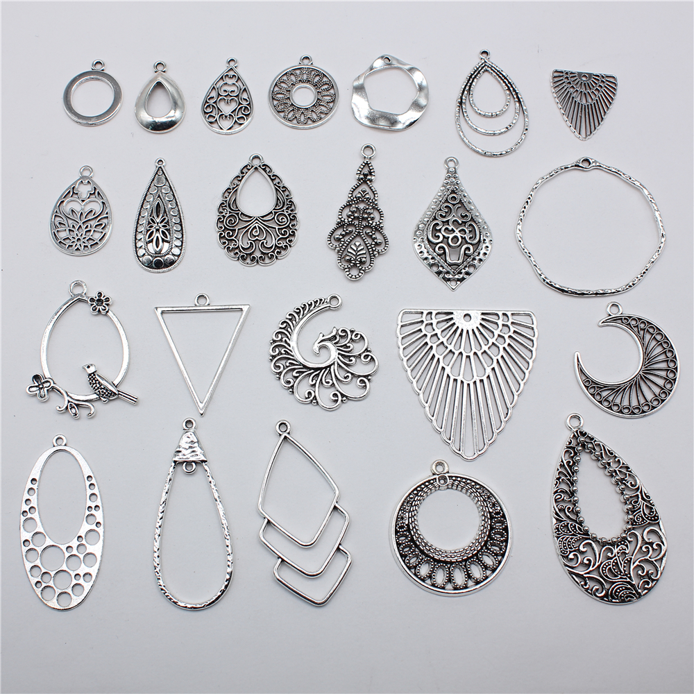 10 stücke Vintage Wasser Tröpfchen Charms Für Ohrring Machen DIY Ohrring Machen Erkenntnisse Zubehör Ohrring Teile