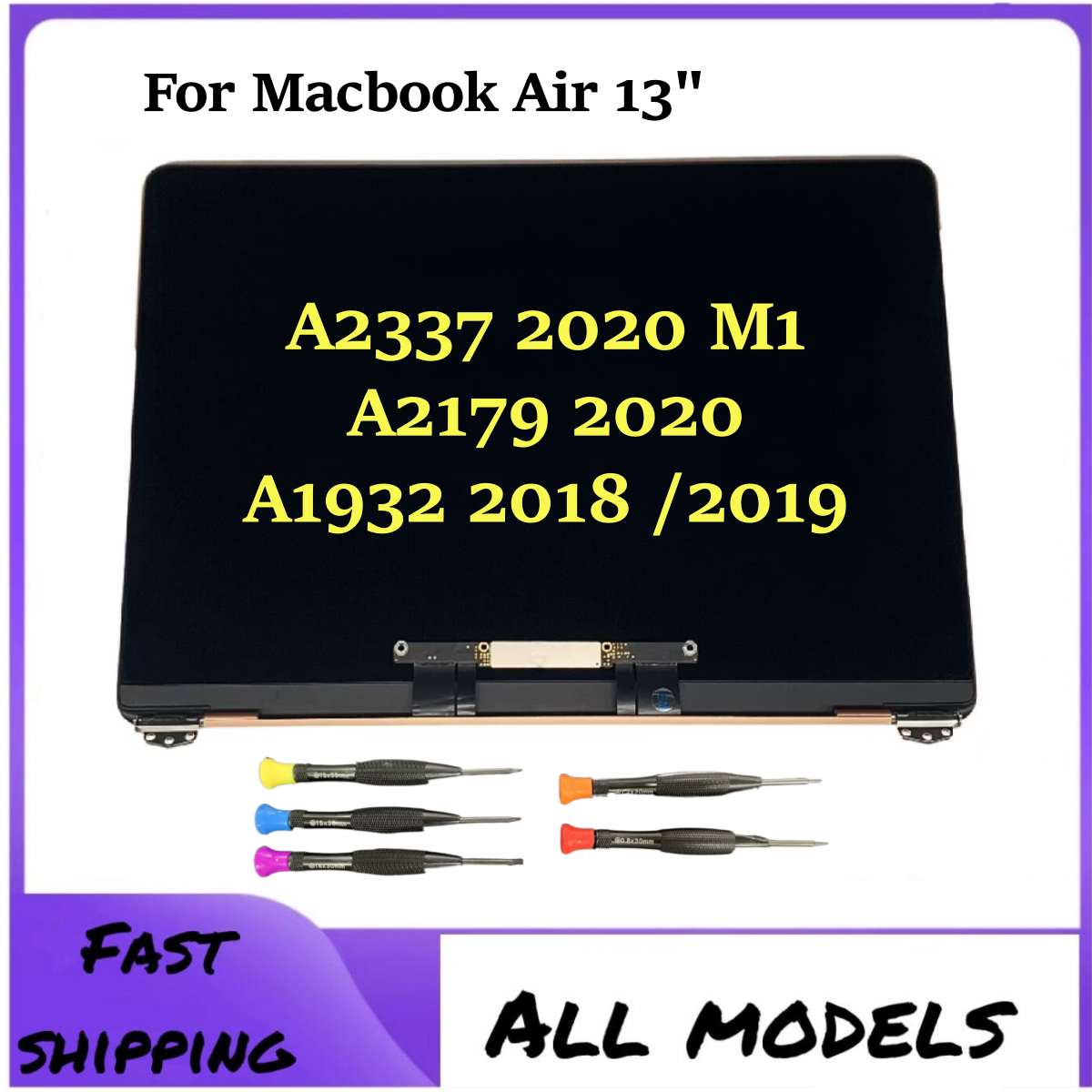 New A2337 2020 M1 LCD Screen Display Full LCD Complete Assembly For Macbook AIR 13inch A2179 A1932 EMC 3184 3302 3598