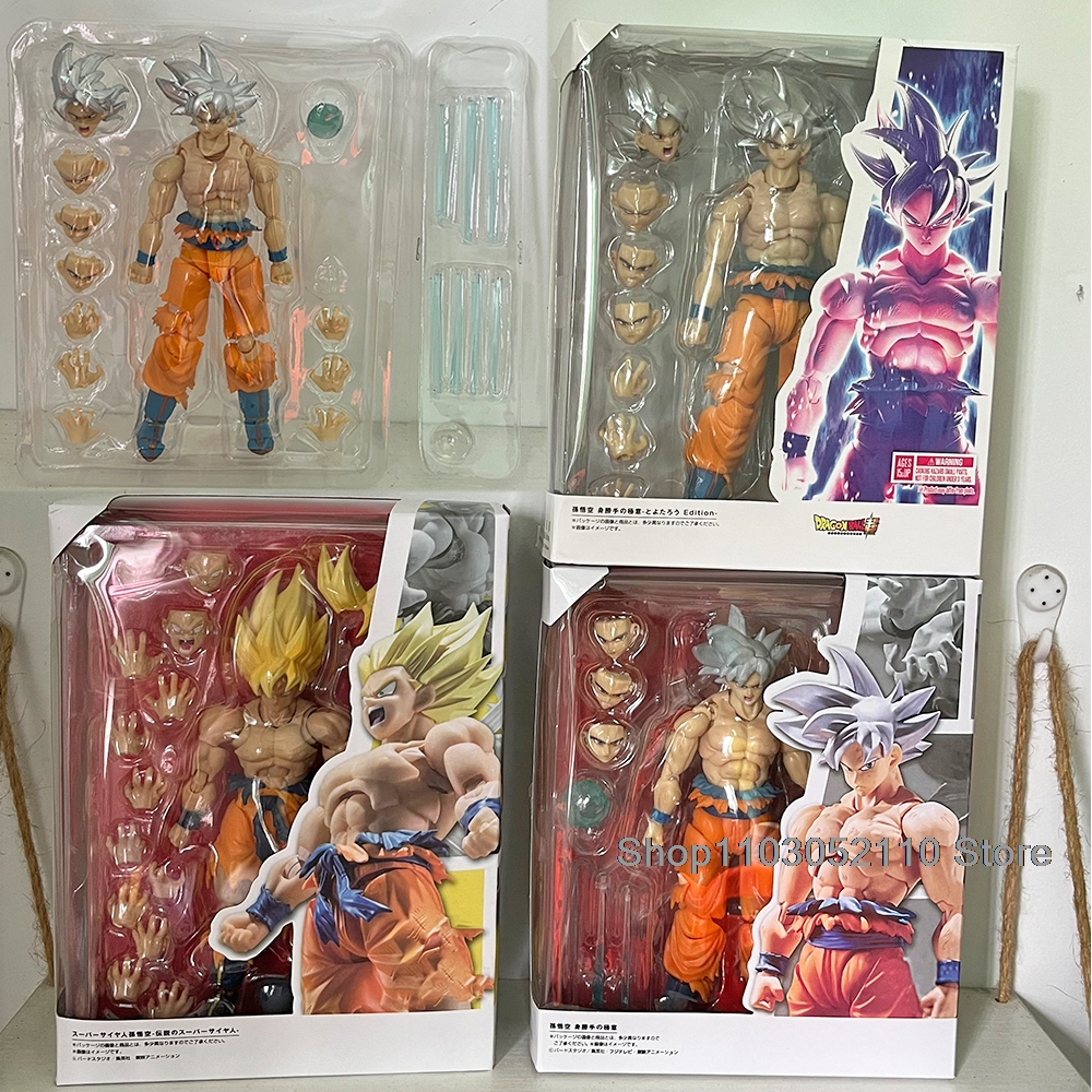 Dragon Ball Z Son Gokul Action Figure SHFiguarts Anime Oorlogsschade Super Saiyan Collection Model Verjaardagscadeaus