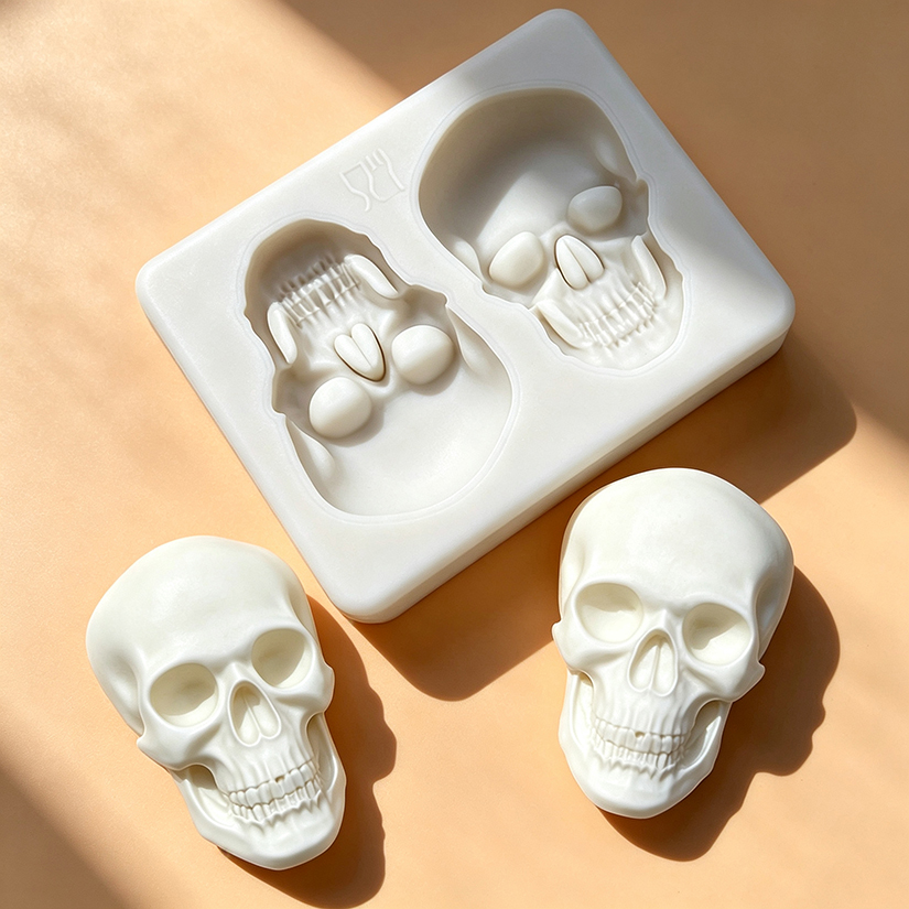 Schädel Halloween Silikon Kuchen Backform Sugarcraft Schokolade Cupcake Harz Werkzeuge Fondant Dekorieren Werkzeuge