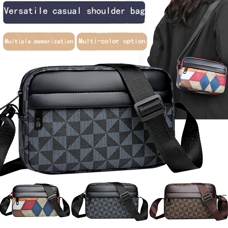 Colorblock schoudertas - Trendy patchwork crossbody portemonnee (minitelefoontas voor dames)